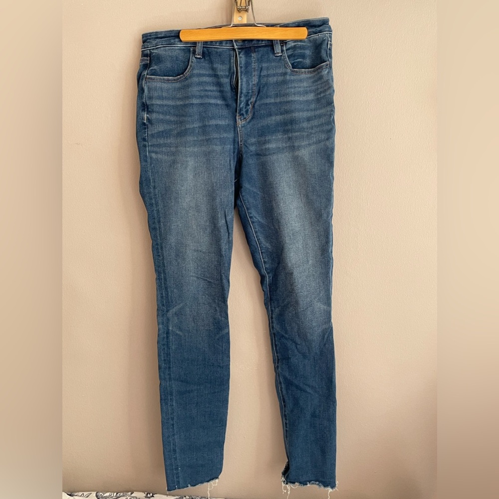 Raw Hem high rise jegging long length